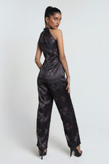 Roulette Rose Halter Jumpsuit