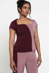 Skewed Square Neck Top