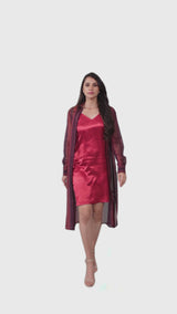 Scarlet Satin Slip Dress
