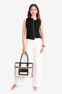 Women's formal top, sleeveless black color top. Comfortable, easy to wear, stylish and fashionable. formal wear/ work wear.