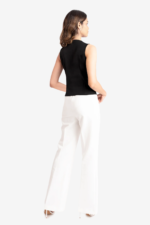 Women's formal top, sleeveless black color top. Comfortable, easy to wear, stylish and fashionable. formal wear/ work wear.