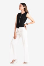Women's formal top, sleeveless black color top. Comfortable, easy to wear, stylish and fashionable. formal wear/ work wear.